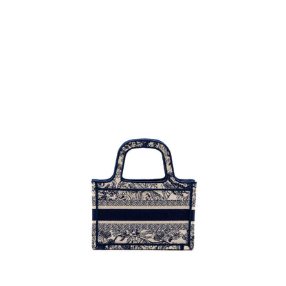 Dior Mini Book Tote Limited Edition Toile De Jouy Reverse Embroidery Rovelle Bags