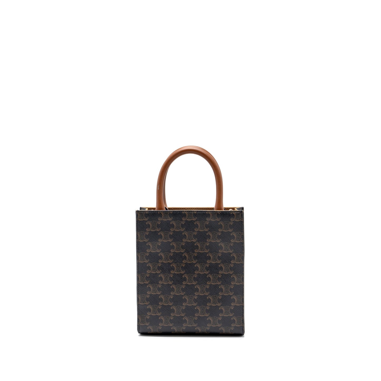Celine Mini Vertical Cabas Triomphe Canvas Brown