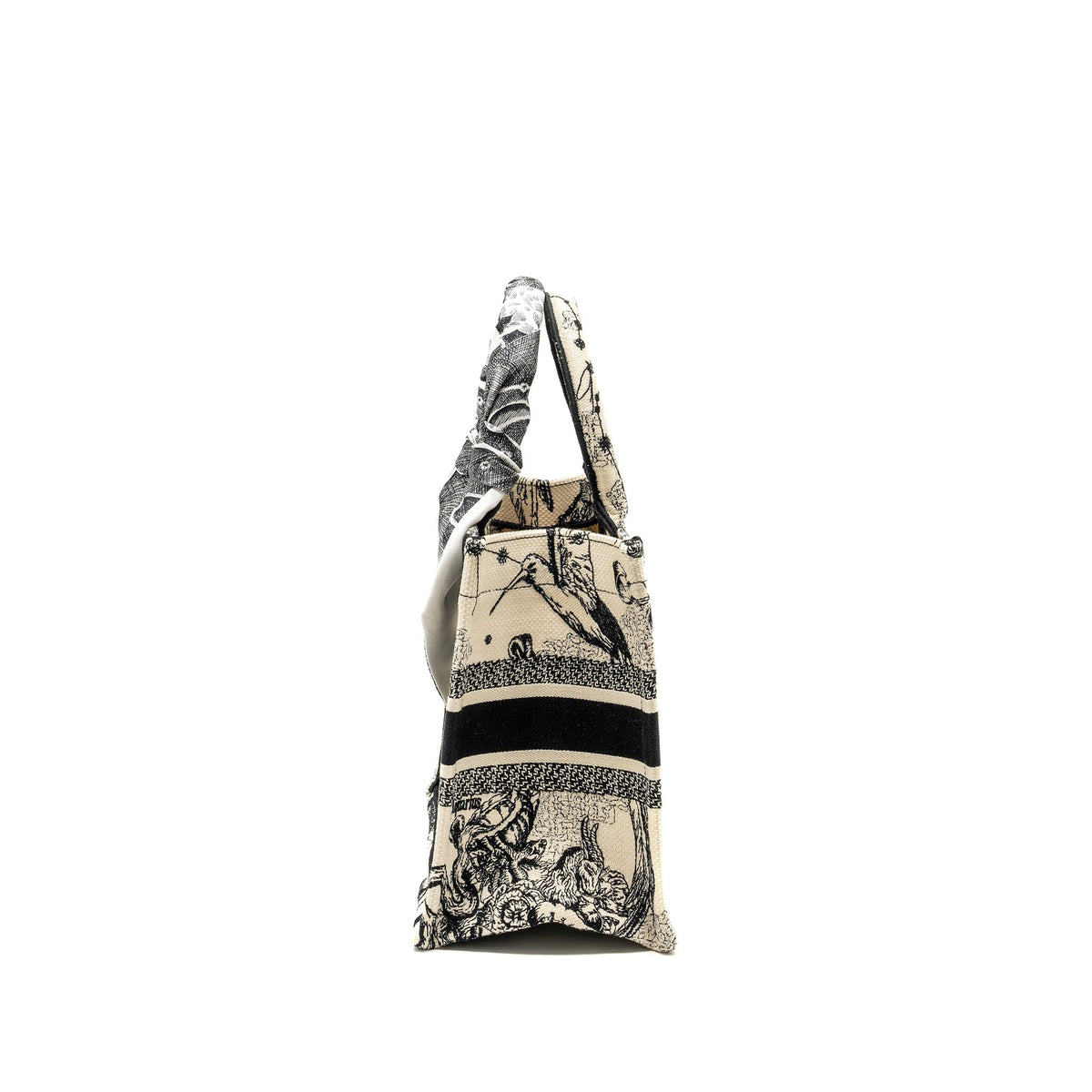 Dior SMALL Book Tote Latte/Black Toile De Jouy Zodiac Embroidery Rovelle Bags