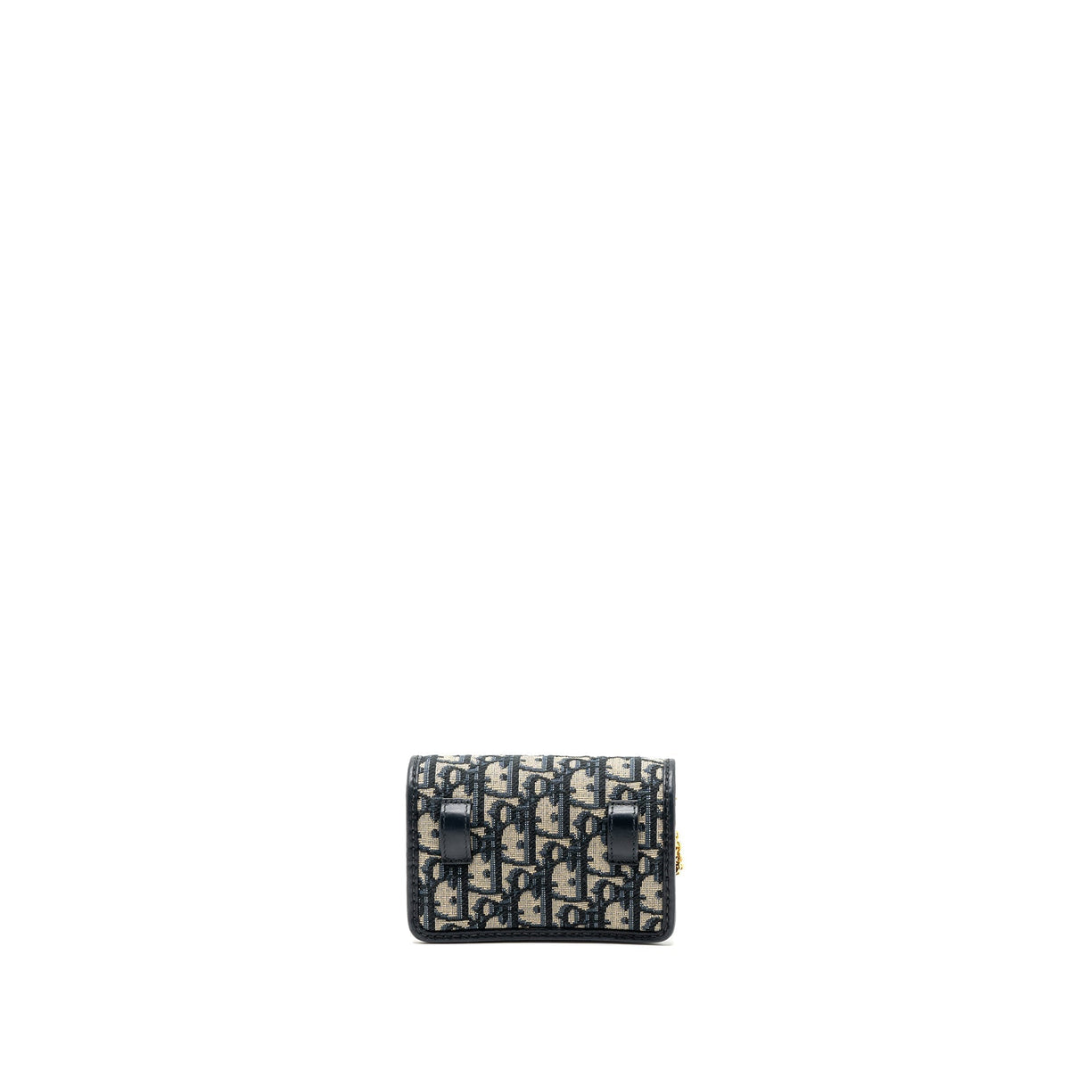 Dior 30 Montaigne Pouch with Chain Canvas Blue Oblique Rovelle Bags
