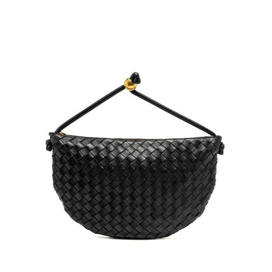 Bottega Veneta Medium Turn Pouch Lambskin Black