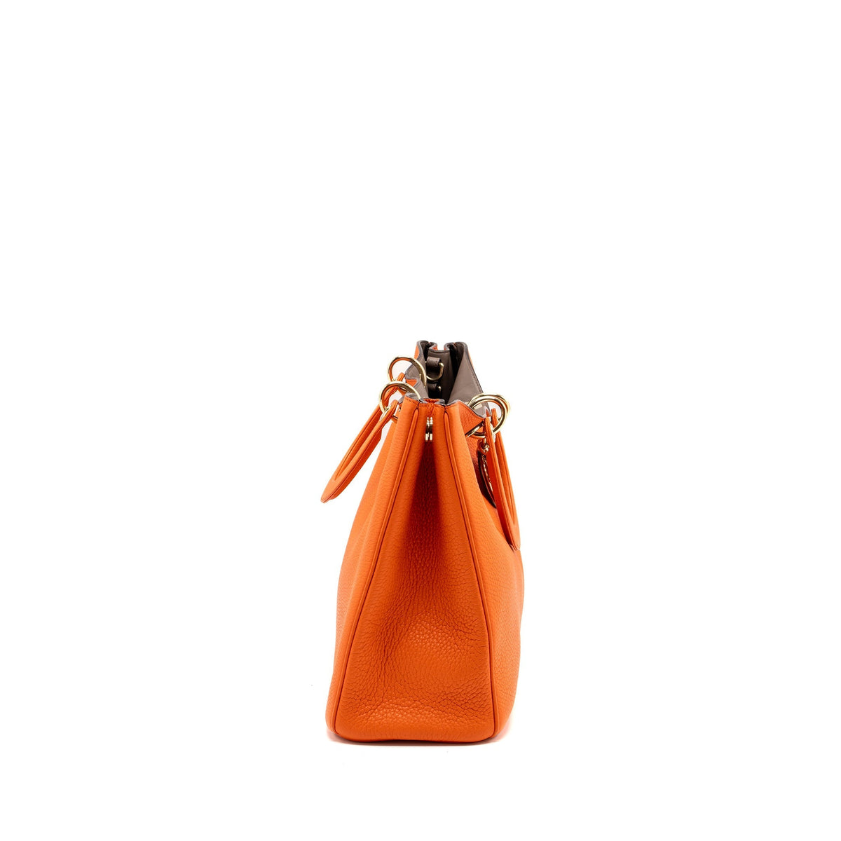 Dior large diorissimo tote Purse calfskin multicolor orange / brown Rovelle Bags