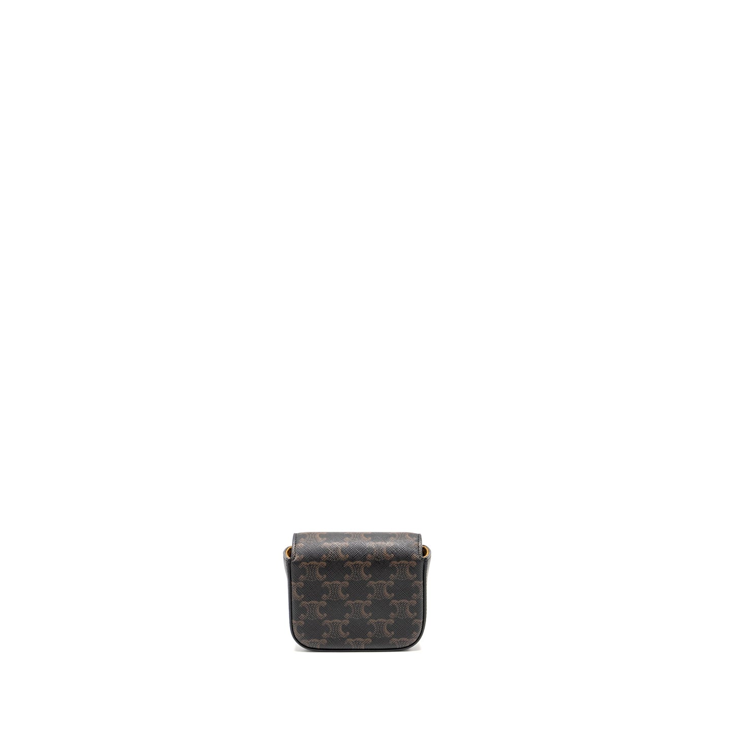 Celine Claude Triomphe Canvas / Calfskin Tan