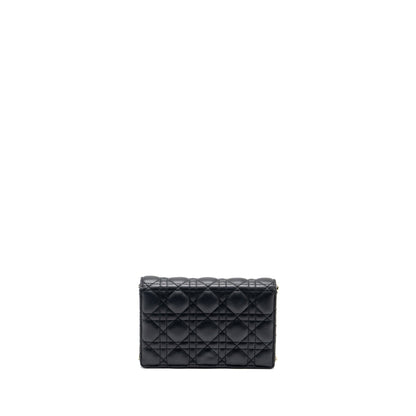 Dior My Dior Daily Chain Pouch Lambskin Black Rovelle Bags