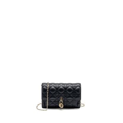 Dior My Dior Daily Chain Pouch Lambskin Black Rovelle Bags