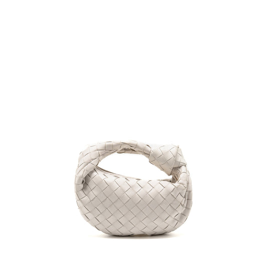 Bottega Veneta Mini Jodie Lambskin White