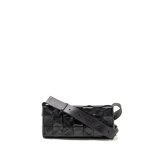 Bottega Veneta Cassette Purse Aged Calfskin Black