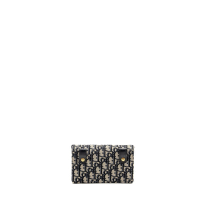 Dior Saddle Belt Purse/Pouch Blue Oblique Jacquard Canvas Rovelle Bags