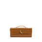 Bottega Veneta Andiamo Clutch Purse Lambskin Brown