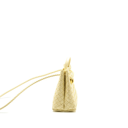 Bottega Veneta Small Andiamo Purse Lambskin Light Yellow