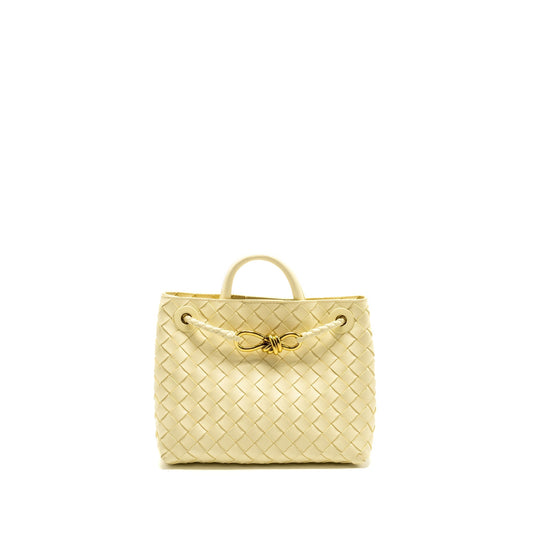 Bottega Veneta Small Andiamo Purse Lambskin Light Yellow