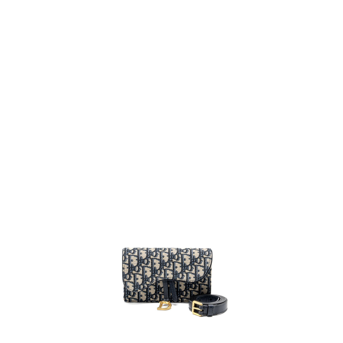 Dior Saddle Belt Pouch Dior Oblique Jacquard Blue Rovelle Bags
