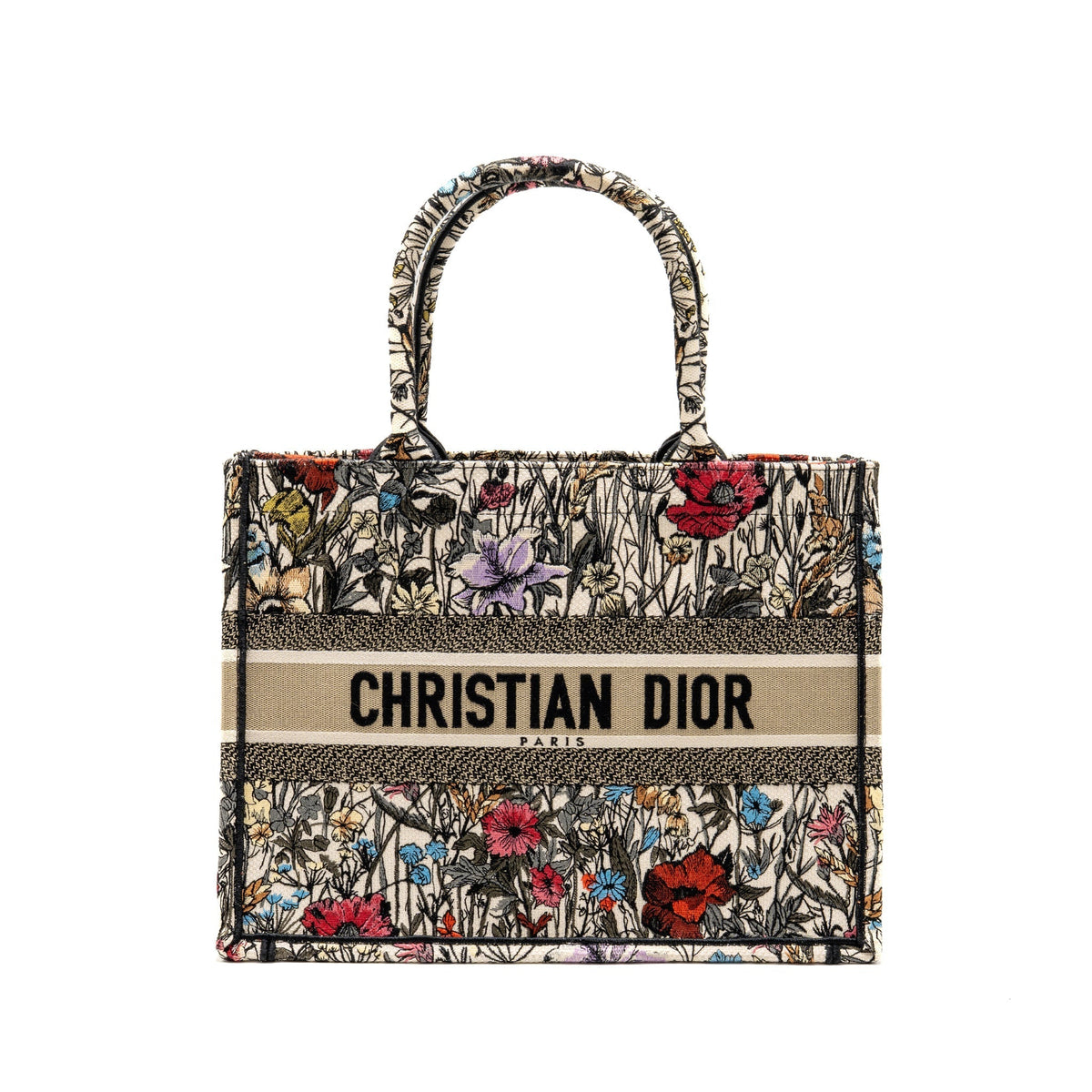 Dior Medium Dior Book Tote Mille Fleurs Embroidery Multicolour Rovelle Bags