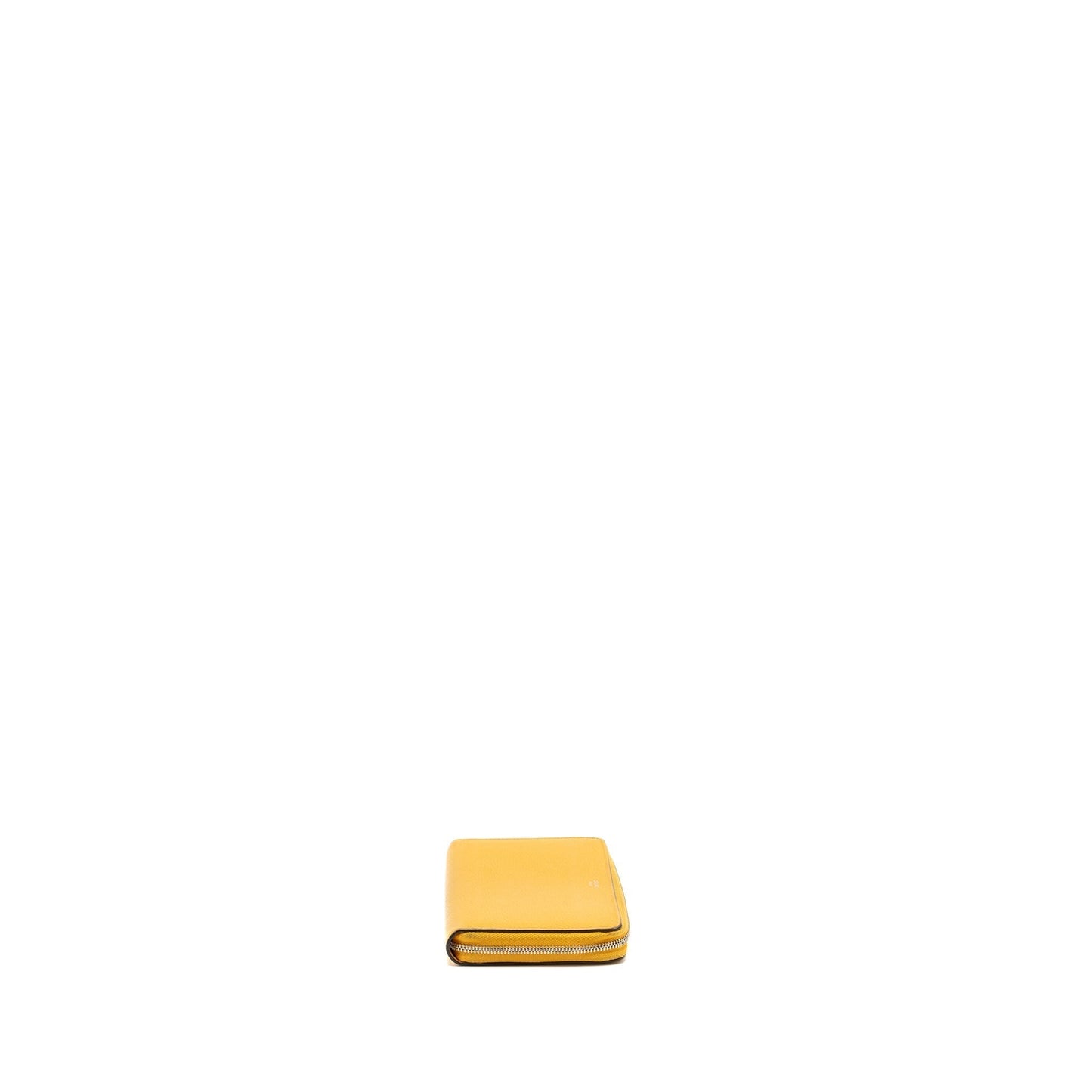 Luxury CELINE zip long wallet calfskin yellow