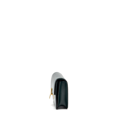 Celine Teen classic box Purse calfskin dark green