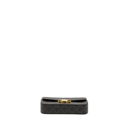 Celine Triomphe Mini Purse Calfskin Tan