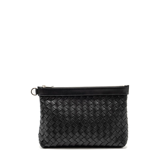 Bottega Veneta Intrecciato Pouch Calfskin Black