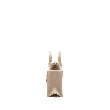 Dior Dioramour Mini Dior Book Tote Macrocannage Calfskin Powder Beige Rovelle Bags