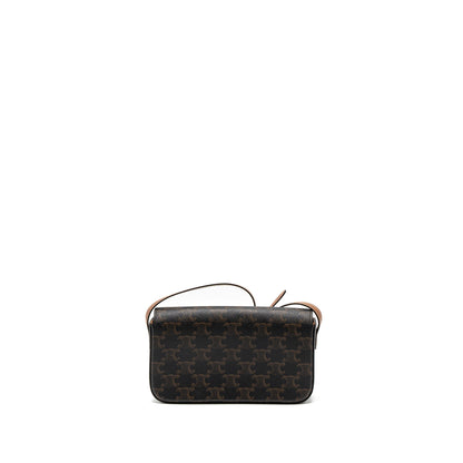 Celine Triomphe Mini Purse Calfskin Tan