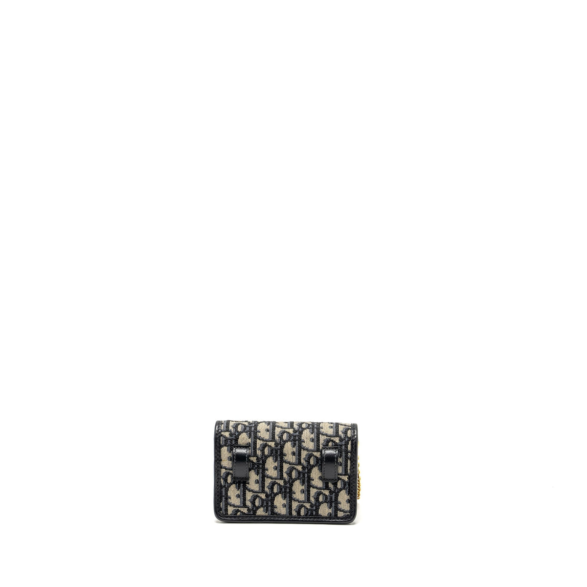 Dior 30 Montaigne Nano Pouch with Chain Blue Oblique Jacquard Rovelle Bags