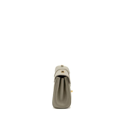 Luxury CELINE Teen Soft 16 calfskin light olive green GHW