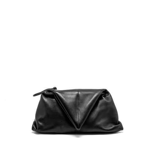 Bottega Veneta Trine Envelop Clutch Leather Black