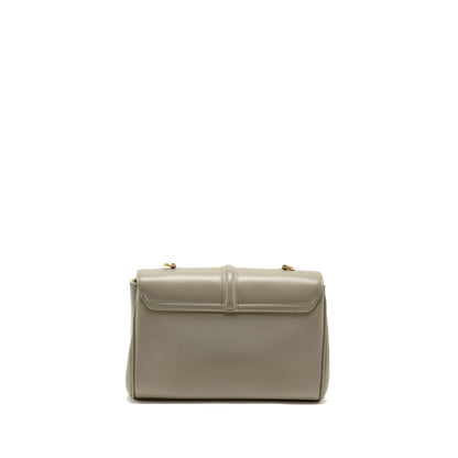Luxury CELINE Teen Soft 16 calfskin light olive green GHW