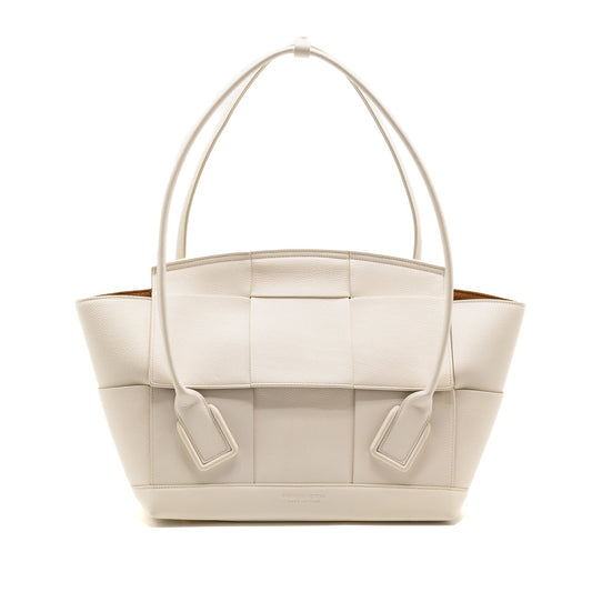 Bottega veneta large Arco tote Purse grained calfskin white