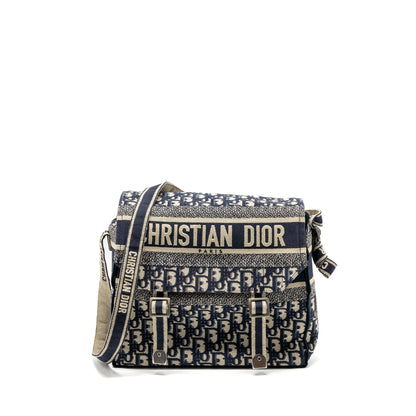 Dior diorcamp messenger Purse blue oblique embroidery Rovelle Bags