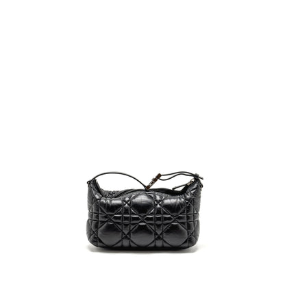 Dior Medium Diortravel Nomad Pouch Macrocannage Calfskin Black Rovelle Bags