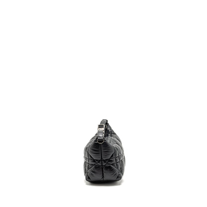 Dior Medium Diortravel Nomad Pouch Macrocannage Calfskin Black Rovelle Bags
