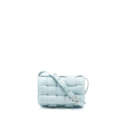 Bottega Veneta padded cassette soft lambskin light blue