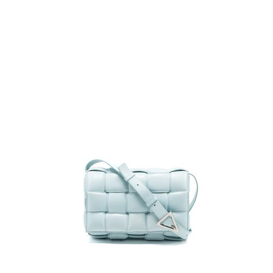 Bottega Veneta padded cassette soft lambskin light blue