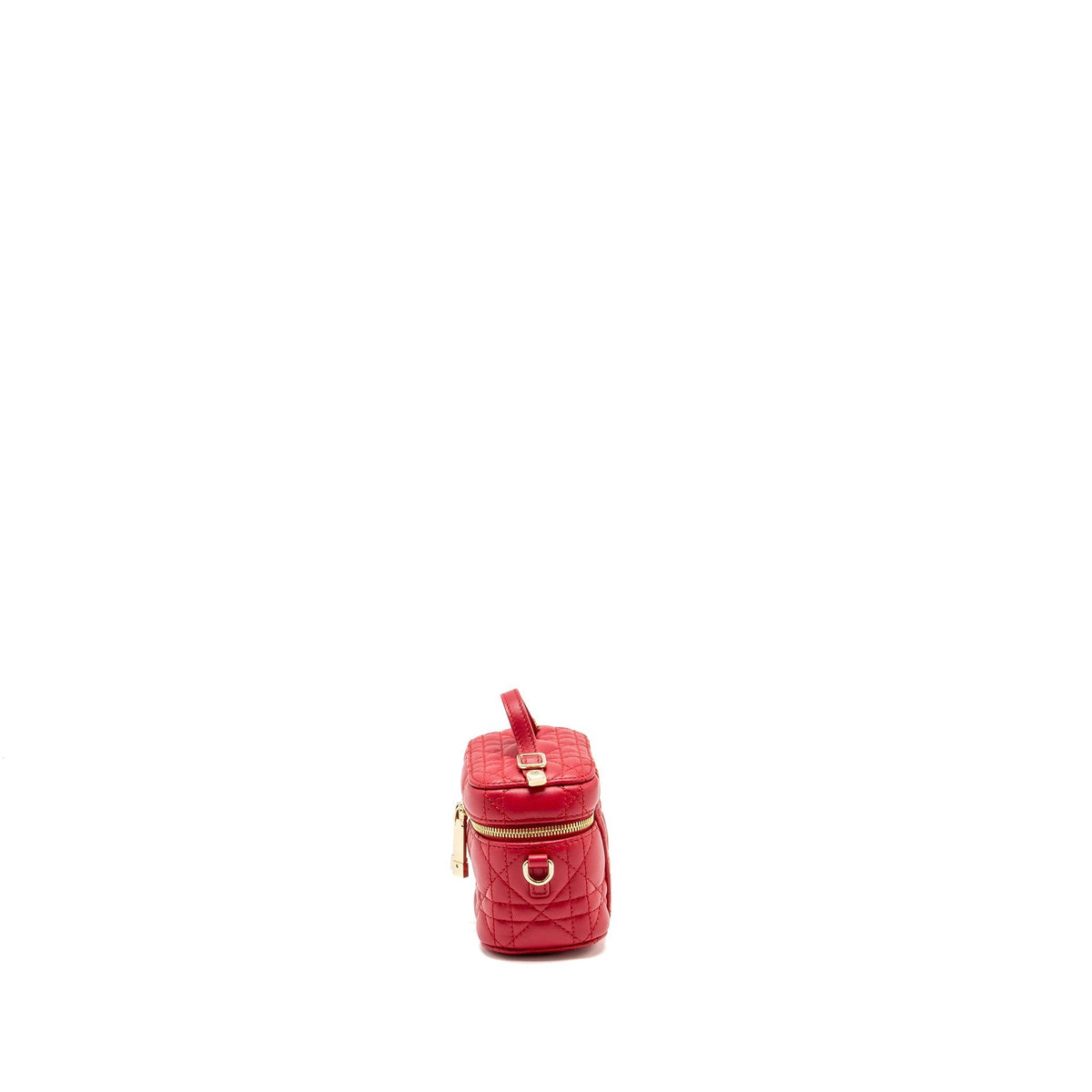 Dior Micro Lady Dior Vanity Case Lambskin Red Rovelle Bags