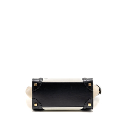 Celine Micro Luggage Purse Calfskin White/Multicolour