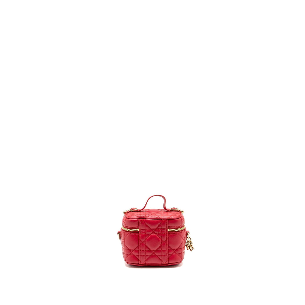 Dior Micro Lady Dior Vanity Case Lambskin Red Rovelle Bags
