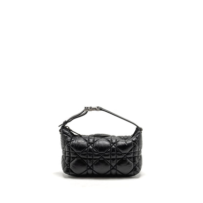 Dior Medium Diortravel Nomad Pouch Macrocannage Calfskin Black Rovelle Bags