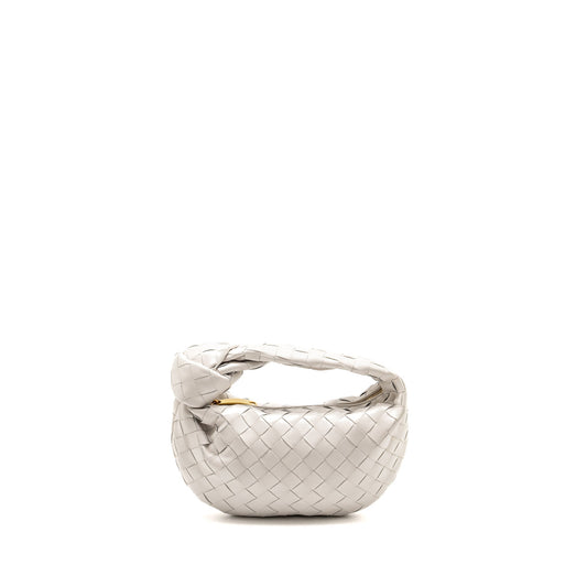 Bottega Veneta Mini Jodie Lambskin White