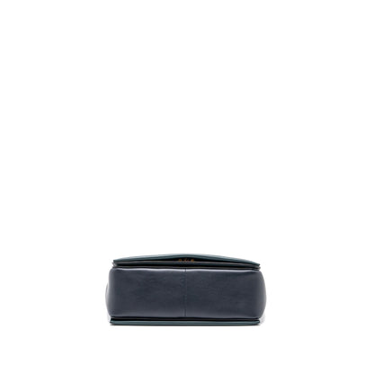 Celine frame Purse calfskin dark green/ dark blue