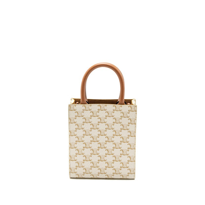 Celine Mini Vertical Caban Triomphe Canvas/Calfskin