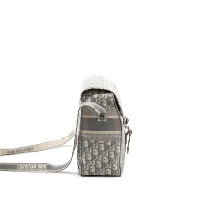 Dior Diorcamp Messenger Purse Oblique Embroidery Light Grey Rovelle Bags