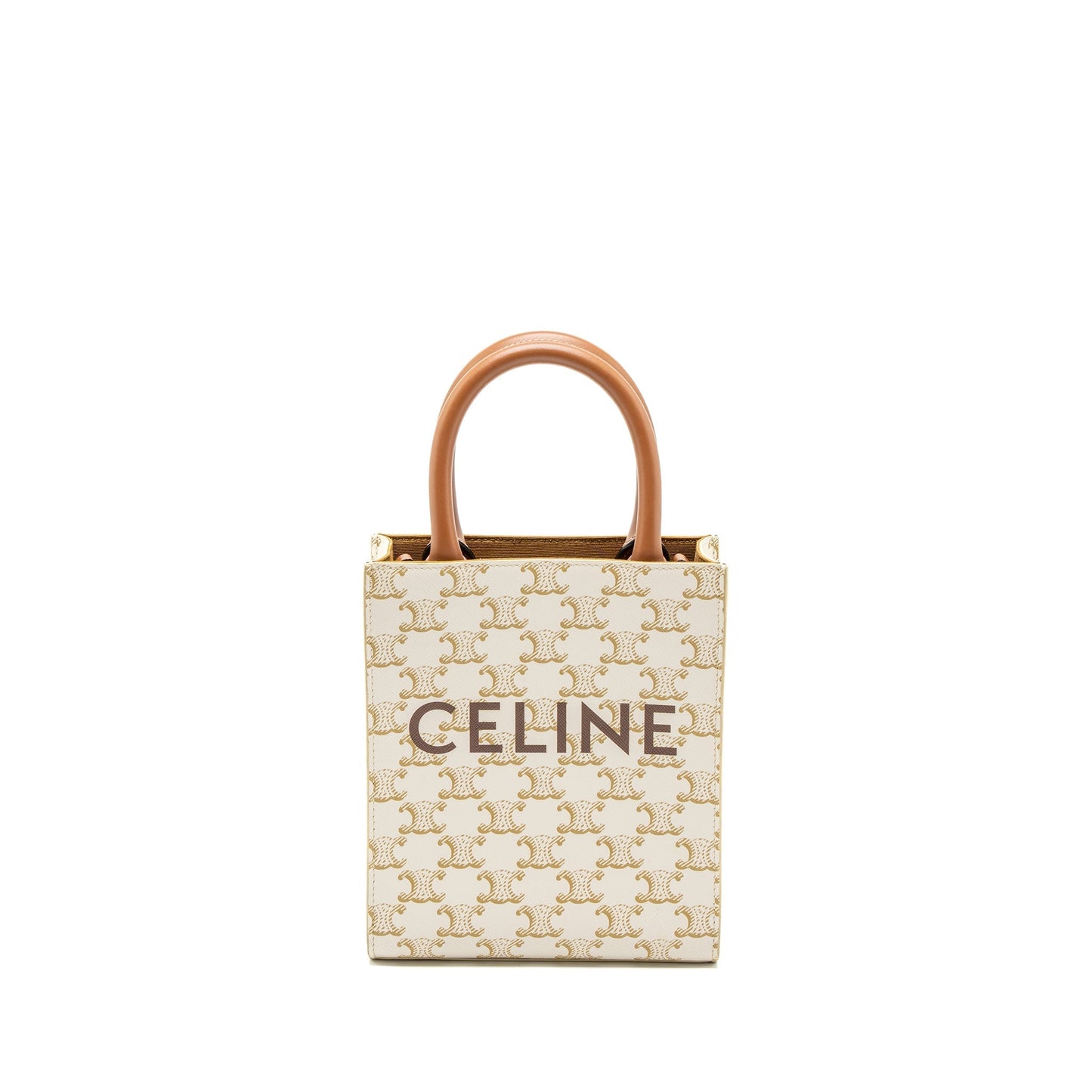 Celine Mini Vertical Caban Triomphe Canvas/Calfskin