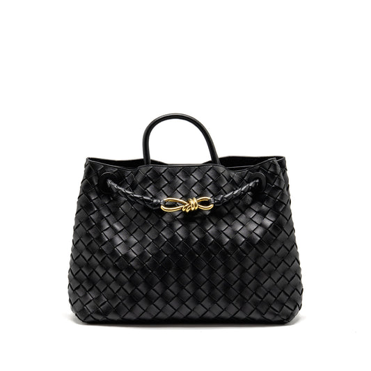 Bottega Veneta Medium Andiamo Lambskin Black
