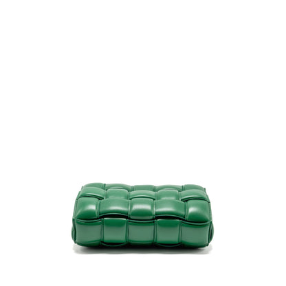 Bottega Veneta Padded Cassette Intreccio Nappa Lambskin Green