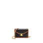Luxury CELINE Wallet on Chain Margo Triomphe Canvas/Calfskin Tan