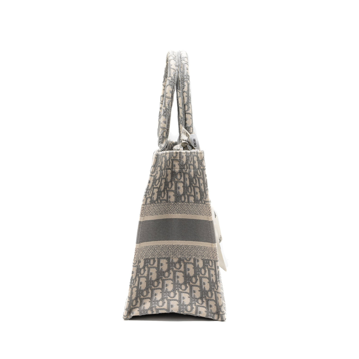 Dior Meidum Book Tote Dior Oblique Embroidery Canvas Ecru/Grey Rovelle Bags
