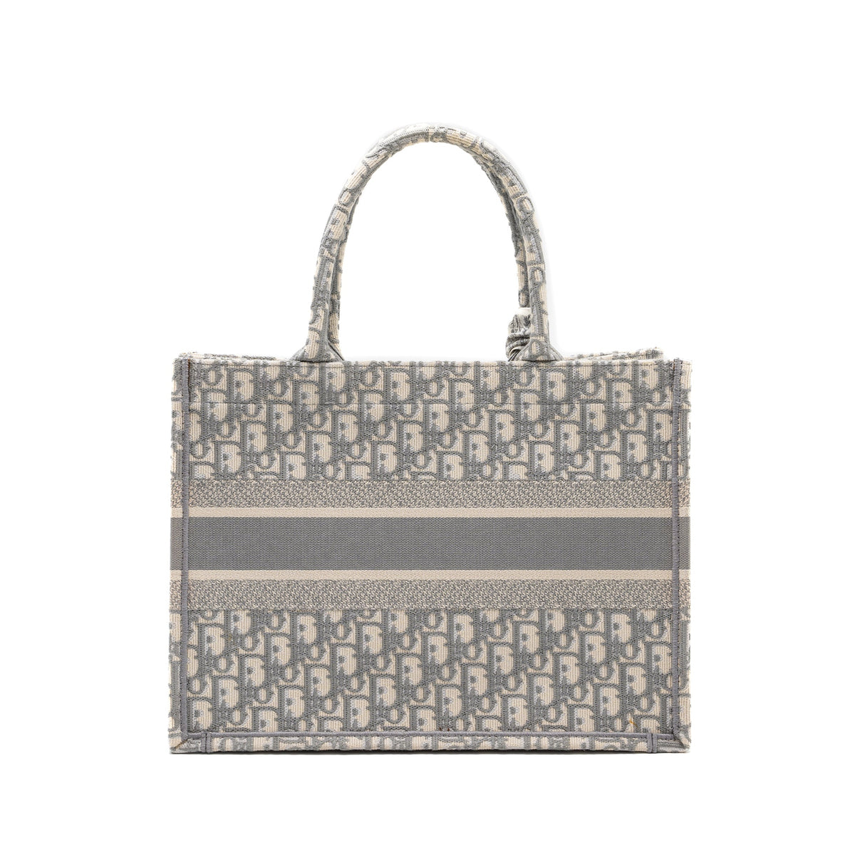 Dior Meidum Book Tote Dior Oblique Embroidery Canvas Ecru/Grey Rovelle Bags
