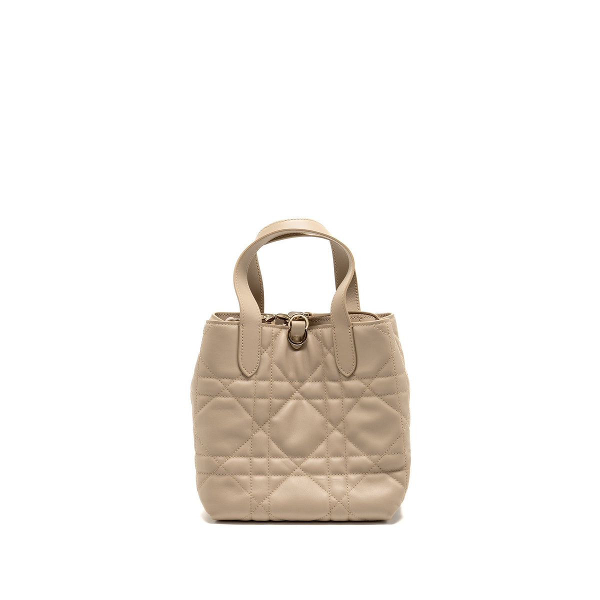 Dior Small Dior Toujours Vertical Tote Purse Macrocannage Calfskin Powder Beige Rovelle Bags