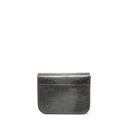 Luxury CELINE Medium Classic Box Bag Lizard Grey GHW