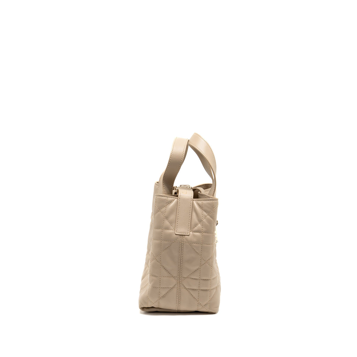 Dior Small Dior Toujours Vertical Tote Purse Macrocannage Calfskin Powder Beige Rovelle Bags